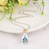 Maxbell 3x1pc Fashion Crystal Pendant Elegant Gift Christian Necklace Anniversary Gift Maria