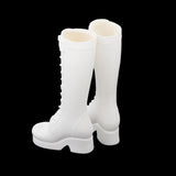 Maxbell 1/6 High-Heeled Combat Boots for 12 Inch Figure Accessories White
