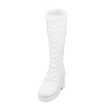 Maxbell 1/6 High-Heeled Combat Boots for 12 Inch Figure Accessories White