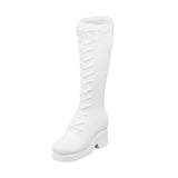 Maxbell 1/6 High-Heeled Combat Boots for 12 Inch Figure Accessories White