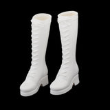 Maxbell 1/6 High-Heeled Combat Boots for 12 Inch Figure Accessories White