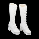 Maxbell 1/6 High-Heeled Combat Boots for 12 Inch Figure Accessories White