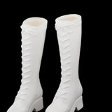 Maxbell 1/6 High-Heeled Combat Boots for 12 Inch Figure Accessories White