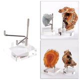 Maxbell 8x Durable Acrylic Display Stand Holder Suport for Minerals Geode Crystal