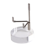 Maxbell 2 Pieces Acrylic Display Stand Rack Round Base for Minerals Rocks Stone