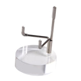 Maxbell 2 Pieces Acrylic Display Stand Rack Round Base for Minerals Rocks Stone