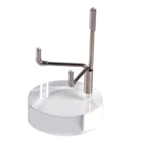 Maxbell 2 Pieces Acrylic Display Stand Rack Round Base for Minerals Rocks Stone