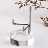 Maxbell 2 Pieces Acrylic Display Stand Rack Round Base for Minerals Rocks Stone