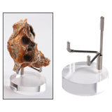 Maxbell 2 Pieces Acrylic Display Stand Rack Round Base for Minerals Rocks Stone