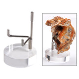 Maxbell 2 Pieces Acrylic Display Stand Rack Round Base for Minerals Rocks Stone