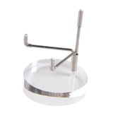 Maxbell 2 Pieces Acrylic Display Stand Rack Round Base for Minerals Rocks Stones