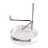 Maxbell 2 Pieces Acrylic Display Stand Rack Round Base for Minerals Rocks Stones