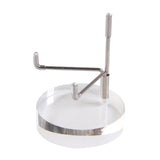 Maxbell 2 Pieces Acrylic Display Stand Rack Round Base for Minerals Rocks Stone