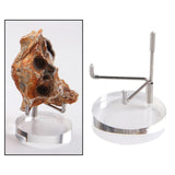 Maxbell 2 Pieces Acrylic Display Stand Rack Round Base for Minerals Rocks Stones