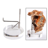 Maxbell 2 Pieces Acrylic Display Stand Rack Round Base for Minerals Rocks Stone