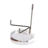 Maxbell 2 Pieces Acrylic Display Stand Rack Round Base for Minerals Rocks Stones