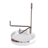 Maxbell 2 Pieces Acrylic Display Stand Rack Round Base for Minerals Rocks Stones