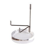 Maxbell 2 Pieces Acrylic Display Stand Rack Round Base for Minerals Rocks Stones