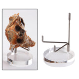 Maxbell 2 Pieces Acrylic Display Stand Rack Round Base for Minerals Rocks Stones