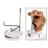 Maxbell 2 Pieces Acrylic Display Stand Rack Round Base for Minerals Rocks Stones
