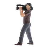 Maxbell 2pcs Mini 1/87 Photographer People Model Doll Layout Scenery Accessories