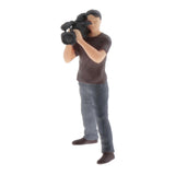 Maxbell 2pcs Mini 1/87 Photographer People Model Doll Layout Scenery Accessories