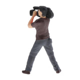 Maxbell 2pcs Mini 1/87 Photographer People Model Doll Layout Scenery Accessories