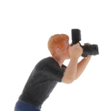 Maxbell 2pcs Mini 1/87 Photographer People Model Doll Layout Scenery Accessories