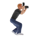 Maxbell 2pcs Mini 1/87 Photographer People Model Doll Layout Scenery Accessories