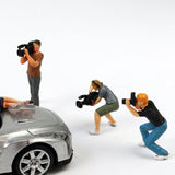Maxbell 2pcs Mini 1/87 Photographer People Model Doll Layout Scenery Accessories