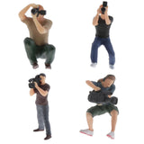 Maxbell 2pcs Mini 1/87 Photographer People Model Doll Layout Scenery Accessories