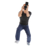 Maxbell 2pcs Mini 1/87 Photographer People Model Doll Layout Scenery Accessories