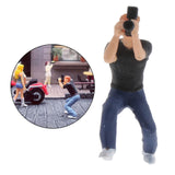 Maxbell 2pcs Mini 1/87 Photographer People Model Doll Layout Scenery Accessories
