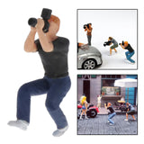 Maxbell 2pcs Mini 1/87 Photographer People Model Doll Layout Scenery Accessories