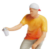 Maxbell Set of 4 HO Scale Hand Painted Graffiti Resin People Doll Train Layout