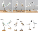 Maxbell Seagull Figurines Craft Bird Statue Micro Landscaping Decor Props Office green