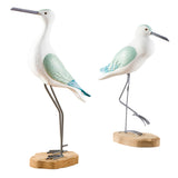 Maxbell Seagull Figurines Craft Bird Statue Micro Landscaping Decor Props Office green