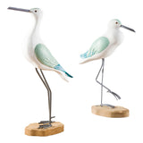 Maxbell Seagull Figurines Craft Bird Statue Micro Landscaping Decor Props Office green