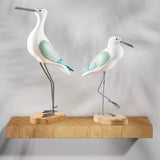 Maxbell Seagull Figurines Craft Bird Statue Micro Landscaping Decor Props Office green