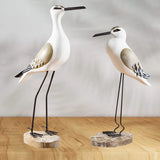Maxbell Seagull Figurines Craft Bird Statue Micro Landscaping Decor Props Office yellow