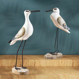 Maxbell Seagull Figurines Craft Bird Statue Micro Landscaping Decor Props Office yellow