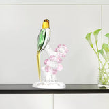 Crystal Parrot Ornament Bird On Branch Crafts TV Cabinet Home Decoration B Single Bird
