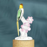 Crystal Parrot Ornament Bird On Branch Crafts TV Cabinet Home Decoration B Single Bird