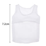 Maxbell 1/6 Scale Women's Vest Clothes for CG CY Girl 12'' Action Figure Accs White