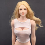 Maxbell 1/6 Scale Women's Vest Clothes for CG CY Girl 12'' Action Figure Accs White