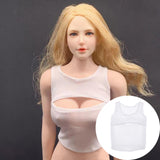 Maxbell 1/6 Scale Women's Vest Clothes for CG CY Girl 12'' Action Figure Accs White