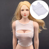 Maxbell 1/6 Scale Women's Vest Clothes for CG CY Girl 12'' Action Figure Accs White