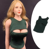 Maxbell 1/6 Scale Women's Vest Clothes for CG CY Girl 12'' Action Figure Accs Green