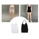 Maxbell Mini Female Clothing Dress for 1/12 Action Figure Women Doll  White