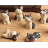 Maxbell 3xPorcelain Cute Cat Sculpture Statue Home Office Desktop Cabinet Decoration 4.5x6.8cm C
